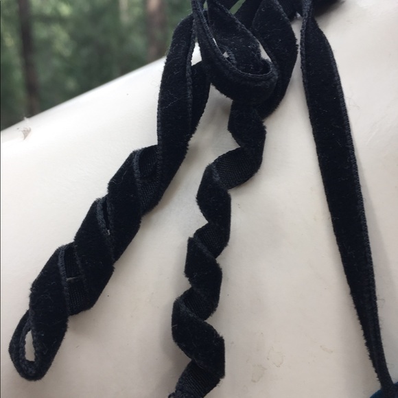 I .Madeline turquoise tropical print shades of the blue shift flowy halter dress - Picture 9 of 15